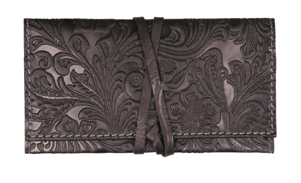 Drehertasche "Leder Ornament schwarz"